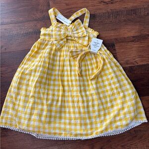 Yellow and White Smocked Sundress